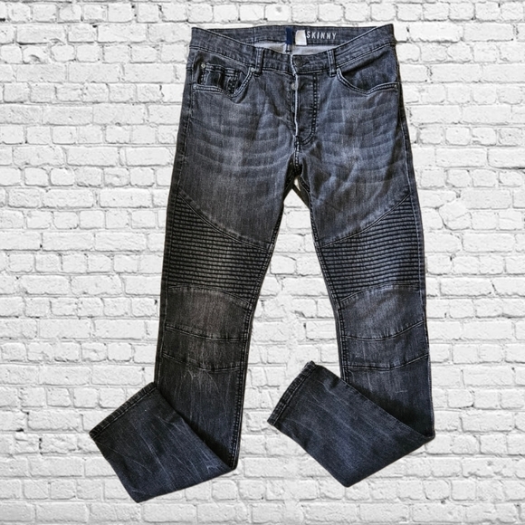 H & M Divided  Biker Skinny Jeans - Picture 1 of 3